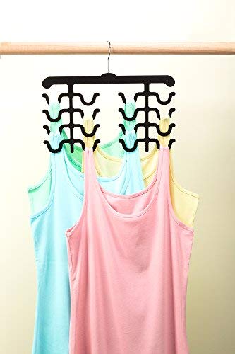 The Paragon Cami Hanger - Non-Slip Closet Organizer for Tank Tops, Sports Bras, Bathing Suits, Belts, Accessories; Keep Essentials Wrinkle-Free and Organized