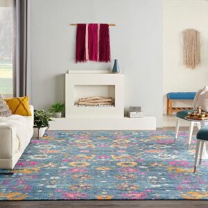 Nourison Passion Silver 1'10" x 2'10" Area -Rug, Boho, Moroccan, Bed Room, Living Room, Dining Room, Kitchen, Easy -Cleaning, Non Shedding, (2' x 3')