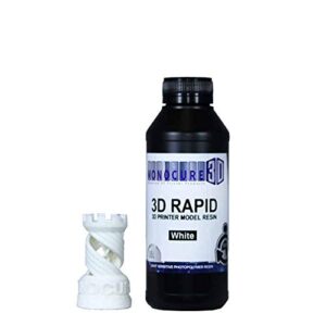 monocure 3d rapid resin for low power uv 3d printers 500ml white