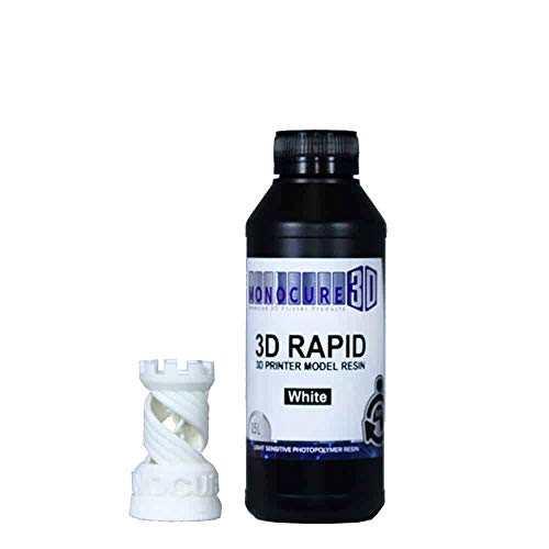 Monocure 3D Rapid Resin for Low Power UV 3D Printers 500ml White