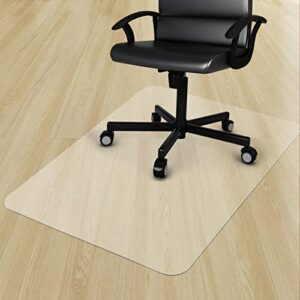 azadx office chair mat for hard floors 36 x 48, clear pvc hardwood floor mat, durable plastic floor protector for home and office use (36" x 48" rectangle)
