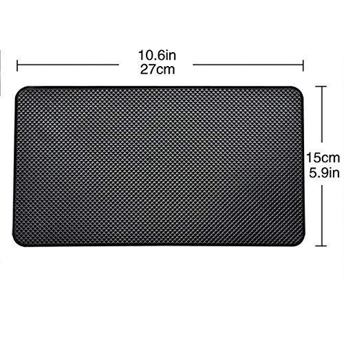 10.6 x 5.9 Inch Car Dashboard Anti Slide Mats Adhesive Pads for Cell Phone, Electronic Devices, Keys, Sunglasses, etc, 1 Pcs