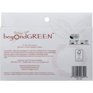 beyondGREEN Plant-Based Cat Litter Poop Waste Pick-Up Bags with Handles - 100 Bags - 8 in x 16 in