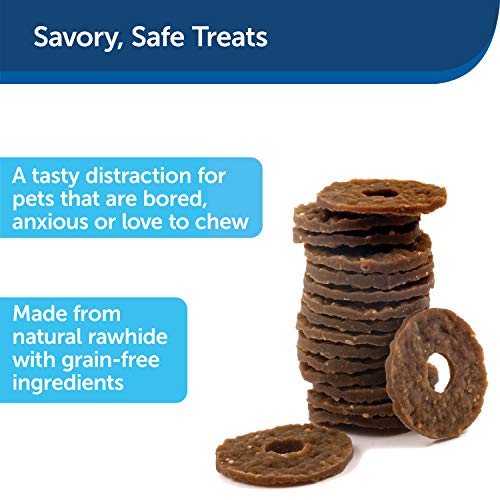 PetSafe Treat Rings for Busy Buddy Dog Toys - Easy to Digest - Interactive Toy Refills for Aggressive Chewers - Stimulating Puppy Supplies - Eases Stress - 24 Rings - Size B - Original/Peanut Butter