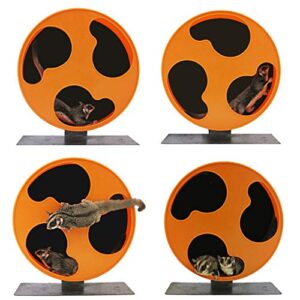 Silent Runner 12" Regular Wheel + Sandy Track + Cage Attachment - Pet Exercise Wheel Package Set - for Sugar Gliders, Female Rats, Hamsters, Mice and Other Small Pets