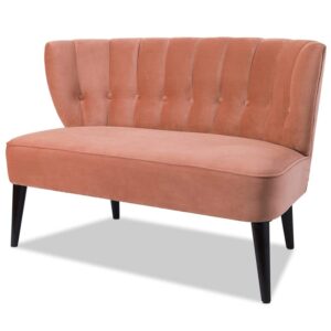 jennifer taylor home becca channel and button tufted settee, orange