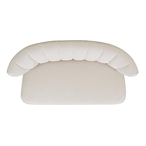 Jennifer Taylor Home Becca Channeled Tufted Settee, Sky Neutral