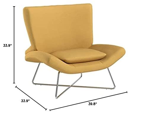 Amazon Brand – Rivet Farr Lotus Accent Chair, 39.8"W, Canary