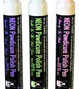 Warren London Pawdicure Dog Nail Polish Pen | Non Toxic, Odorless, & Fast Dry | Made in USA | 3 Pack Neon (Pink Purple Green)