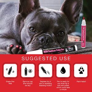 Warren London Pawdicure Dog Nail Polish Pen | Non Toxic, Odorless, & Fast Dry | Made in USA | 3 Pack Neon (Pink Purple Green)