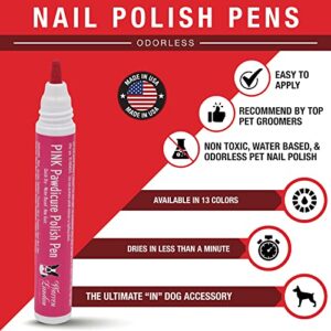 Warren London Pawdicure Dog Nail Polish Pen | Non Toxic, Odorless, & Fast Dry | Made in USA | 3 Pack Neon (Pink Purple Green)