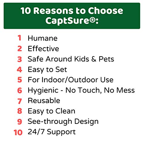 CaptSure 2-Pack Humane Mouse Traps Indoor for Home - Small Live Mouse Trap Catch and Release, Mice Traps for House Indoor & Outdoor - Reusable Catcher & No Kill Traps for Rodent/Voles/Hamsters/Moles