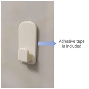 Excelity Set of 4 Remote Controller Plastic Wall Hook Holder with Self Adhesive