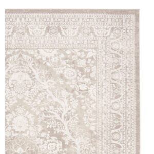 SAFAVIEH Reflection Collection Area Rug - 6' x 9', Beige & Cream, Boho Tribal Distressed Design, Non-Shedding & Easy Care, Ideal for High Traffic Areas in Living Room, Bedroom (RFT668A)