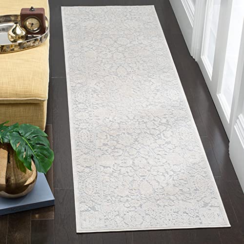 SAFAVIEH Reflection Collection Area Rug - 6' x 9', Beige & Cream, Boho Tribal Distressed Design, Non-Shedding & Easy Care, Ideal for High Traffic Areas in Living Room, Bedroom (RFT667A)