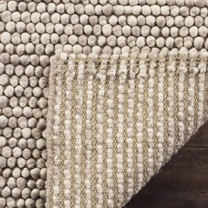 SAFAVIEH Natura Collection Area Rug - 9' x 12', Beige, Handmade Wool, Ideal for High Traffic Areas in Living Room, Bedroom (NAT620B)