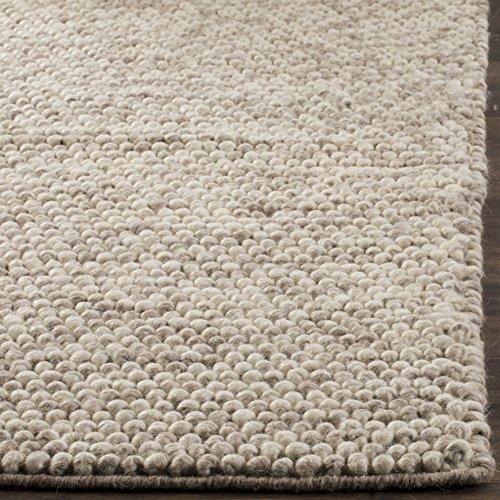 SAFAVIEH Natura Collection Area Rug - 9' x 12', Beige, Handmade Wool, Ideal for High Traffic Areas in Living Room, Bedroom (NAT620B)