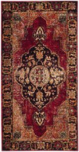 safavieh vintage hamadan collection accent rug - 2'3" x 4', red & multi, oriental persian design, non-shedding & easy care, ideal for high traffic areas in entryway, living room, bedroom (vth219a)