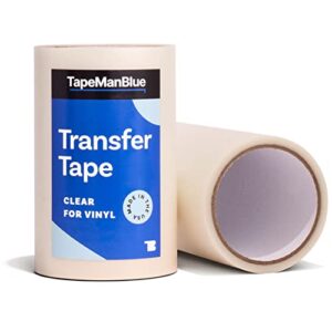 6" x 100' roll of clear transfer tape for vinyl, made in america, vinyl transfer tape for cricut crafts, decals, and letters