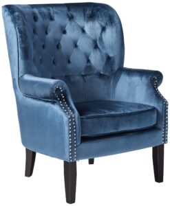 christopher knight home tomlin velvet club chair, cobalt 32d x 31w x 41h inch
