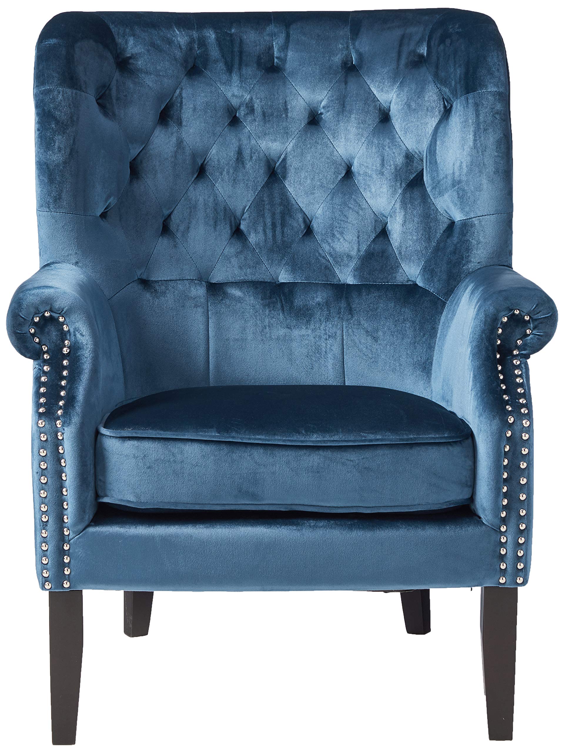 Christopher Knight Home Tomlin Velvet Club Chair, Cobalt 32D x 31W x 41H Inch