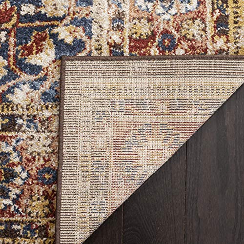 SAFAVIEH Bijar Collection Runner Rug - 2'3" x 6', Brown & Rust, Traditional Oriental Distressed Design, Non-Shedding & Easy Care, Ideal for High Traffic Areas in Living Room, Bedroom (BIJ652D)