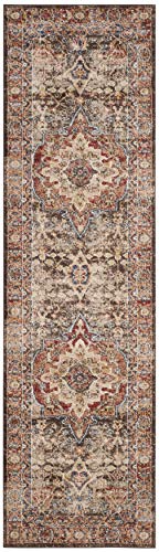 SAFAVIEH Bijar Collection Runner Rug - 2'3" x 6', Brown & Rust, Traditional Oriental Distressed Design, Non-Shedding & Easy Care, Ideal for High Traffic Areas in Living Room, Bedroom (BIJ652D)