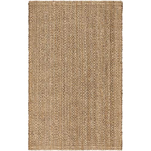 SAFAVIEH Natural Fiber Collection Accent Rug - 3' x 5', Natural & Brown, Handmade Boho Farmhouse Fringe Jute, Ideal for High Traffic Areas in Entryway, Living Room, Bedroom (NF183A)