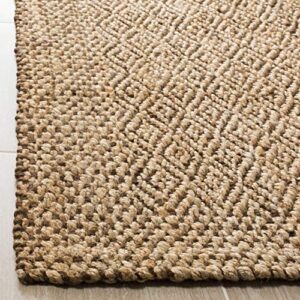 SAFAVIEH Natural Fiber Collection Accent Rug - 3' x 5', Natural & Brown, Handmade Boho Farmhouse Fringe Jute, Ideal for High Traffic Areas in Entryway, Living Room, Bedroom (NF183A)