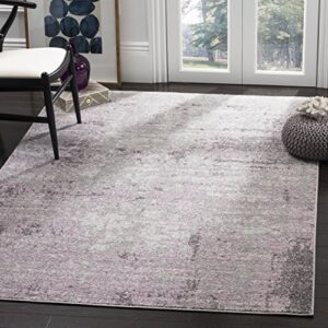 safavieh adirondack collection area rug - 5'1" x 7'6", light grey & purple, modern abstract design, non-shedding & easy care, ideal for high traffic areas in living room, bedroom (adr130m)