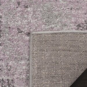 SAFAVIEH Adirondack Collection Area Rug - 5'1" x 7'6", Light Grey & Purple, Modern Abstract Design, Non-Shedding & Easy Care, Ideal for High Traffic Areas in Living Room, Bedroom (ADR130M)