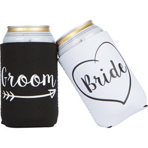 cute wedding gifts - bride and groom novelty can cooler combo - engagement gift for couples