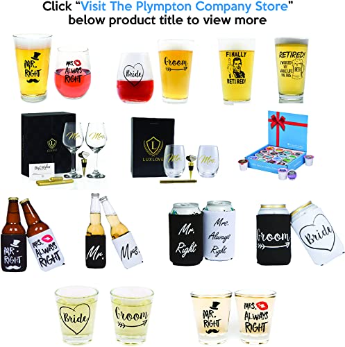 Cute Wedding Gifts - Bride and Groom Novelty Can Cooler Combo - Engagement Gift for Couples