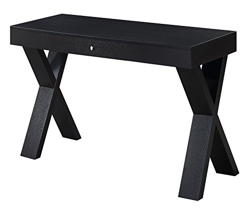 Convenience Concepts Newport 1 Drawer Desk, Black