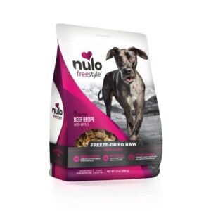 nulo freestyle freeze-dried raw, ultra-rich grain-free dry dog food for all breeds and life stages with bc30 probiotic for digestive and immune health