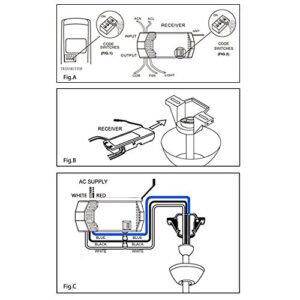 Universal Ceiling Fan Remote Control Kit Replacement for Hampton Bay Harbor Breeze Hunter Litex Westinghouse 3-Speed Light-Dimmer UC7030T UC7078T Fan-HD CHQ7078T L3H2010FANHD Fan-HD5 FAN-18R -Pikeman