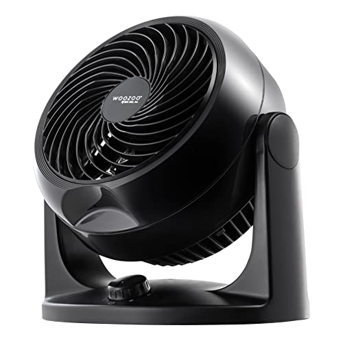 IRIS USA WOOZOO Air Circulator Fan, Vortex Fan, Desk Fan, Portable Fan, 3 Speed Settings, 6 Tilting Head Settings, 74ft Max Air Distance, Large, Black