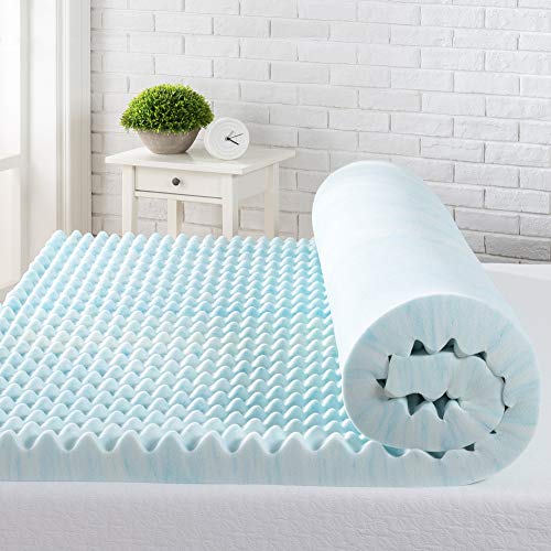 ZINUS 1.5/2/3/4-inch Swirl Gel Cooling Memory Foam Mattress Topper, Cooling Airflow Design, CertiPUR-US Certified (3 in, Twin)