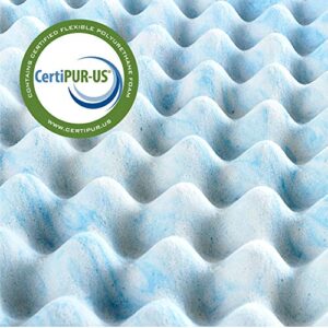 ZINUS 1.5/2/3/4-inch Swirl Gel Cooling Memory Foam Mattress Topper, Cooling Airflow Design, CertiPUR-US Certified (3 in, Twin)