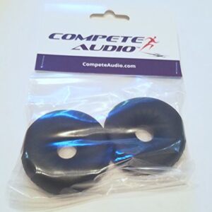 Compete Audio - Replacement TLX80 Ear Pads - for Telex Airman 850 Aviation Pilot Headset - Comfortable Leatherette Gel Ear Cushions/Ear Seals - 60mm Diameter - 1 Pair