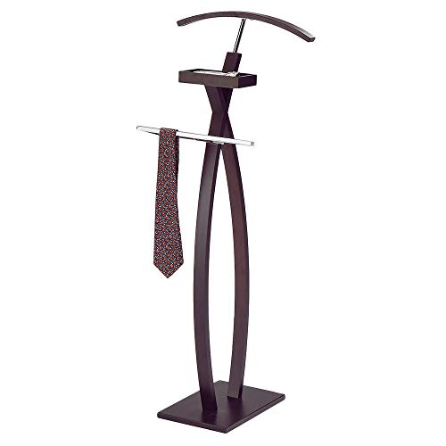 K and B Furniture Co Inc Curved Walnut Valet Stand