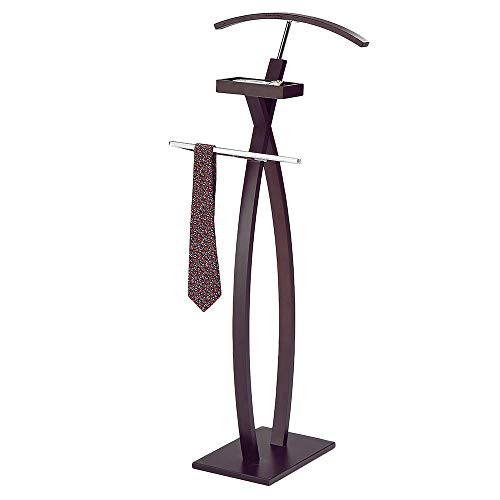 K and B Furniture Co Inc Curved Walnut Valet Stand