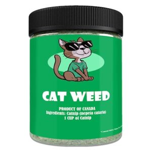 cat weed premium catnip - all natural - maximum potency cat nip - sprinkle on your kittens favorite toy scratch pad or other refillable cat toys - your kitty will love you