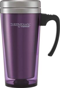 thermos thermocaf茅 translucent travel mug, purple, 420 ml