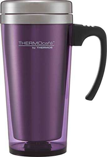 THERMOS ThermoCaf茅 Translucent Travel Mug, Purple, 420 ml