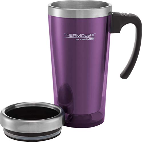 THERMOS ThermoCaf茅 Translucent Travel Mug, Purple, 420 ml