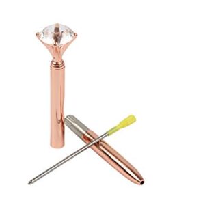 MengRan 3.2'' Ballpoint Pen Refills for Big Diamond/Crystal Pen, Refill for Rose Gold Diamond Pen,Black Ink (Pack of 10)