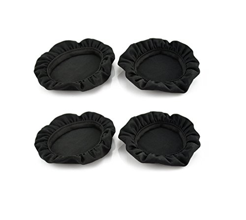 VEKEFF 2 Pairs Black Stretchable Washable Earcup Cover Fabric Headphone Cover for Most On Ear Headphones with 7~8.5cm Earpads