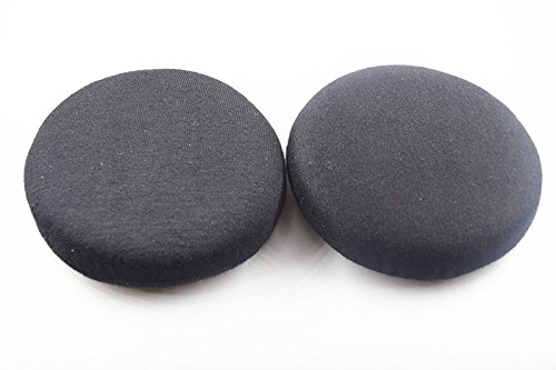 VEKEFF 2 Pairs Black Stretchable Washable Earcup Cover Fabric Headphone Cover for Most On Ear Headphones with 7~8.5cm Earpads