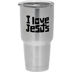 epic designs cups drinkware tumbler sticker - i love jesus - christ religious prayer sticker decal
